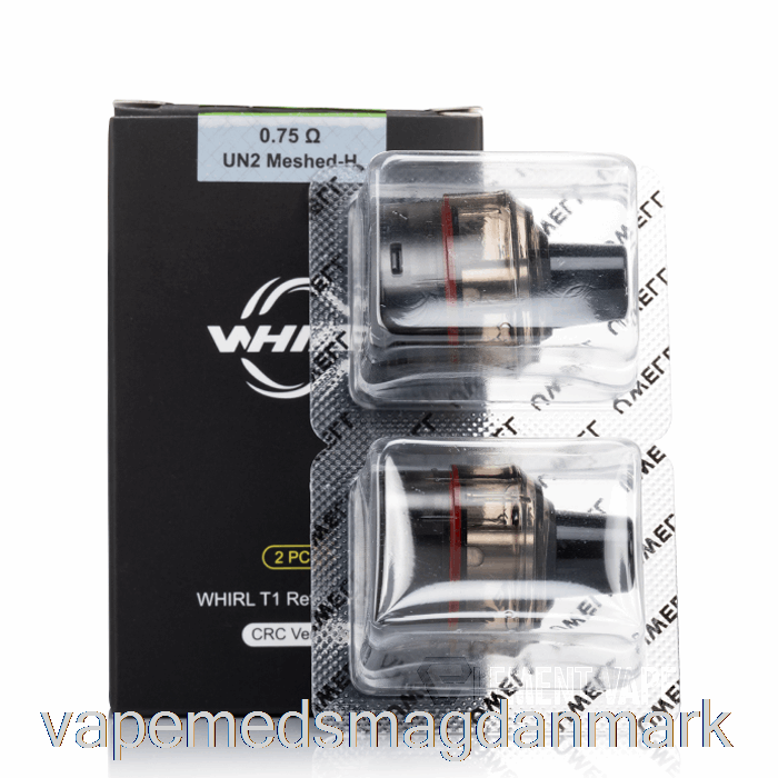 Vape Juice Uwell Whirl T1 Udskiftning Pods 0,75 Ohm Un2 Meshed-h Pods